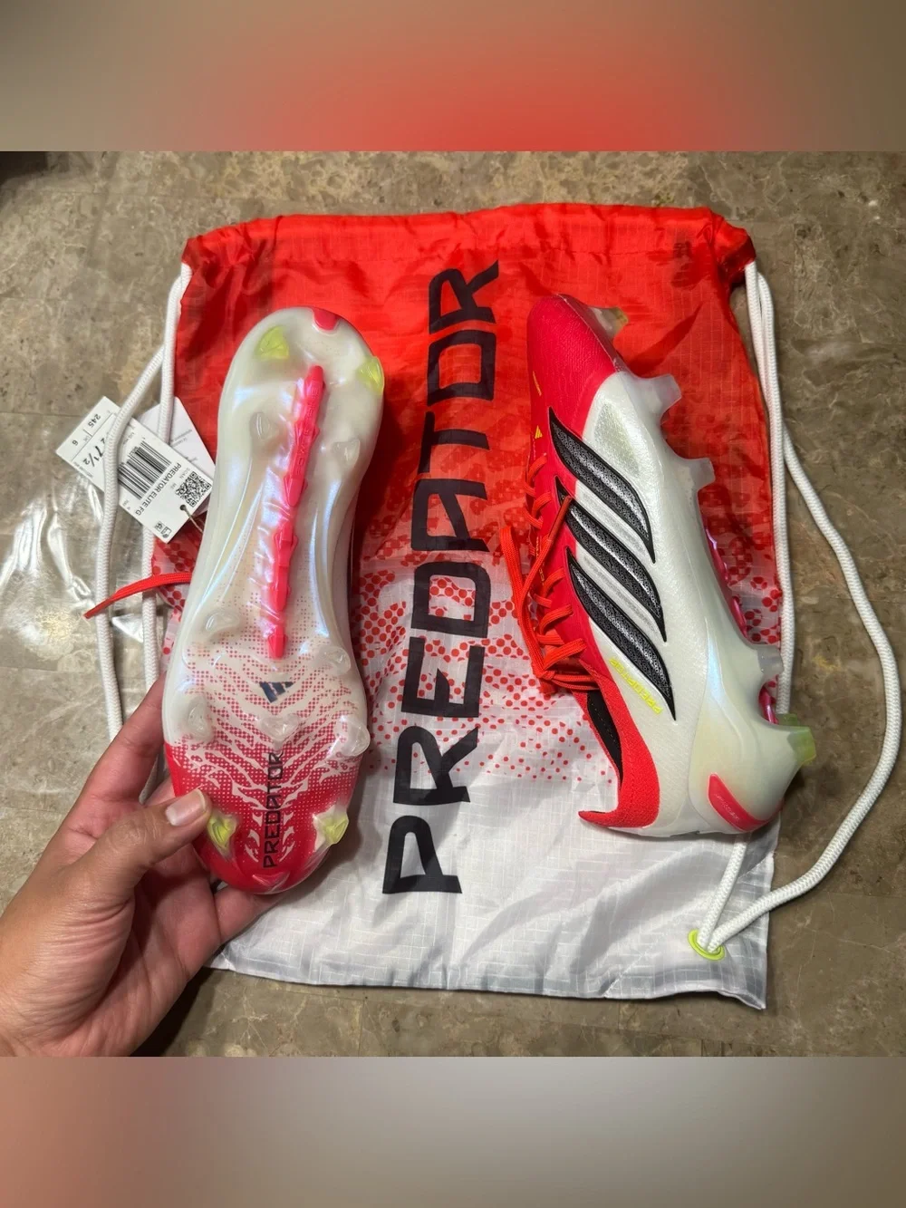 New adidas Predator Elite Fold-Over Tongue Firm Ground Soccer Cleats.